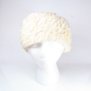 Classic Ivory Sheared Beaver Fur Headband